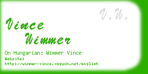 vince wimmer business card